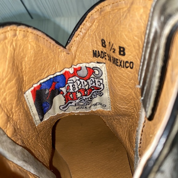 YIPPEE KIKAY Old Gringo Distressed Gray Leather Low Western Cowboy Boots - Picture 5 of 7